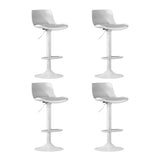 NNEDSZ 4x Artiss Bar Stools Kitchen Swivel Gas Lift Stool Leather Dining Chairs White