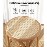 NNEDSZ Artiss 2x Bar Stoosl Rattan Seat Wooden