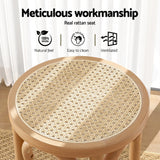 NNEDSZ Artiss 4x Bar Stoosl Rattan Seat Wooden