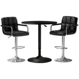 NNEDSZ Artiss Bar Table and Stools Set Dining Desk Kitchen Chairs Cafe Pub