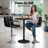 NNEDSZ Artiss Bar Table and Stools Set Dining Desk Kitchen Chairs Cafe Pub