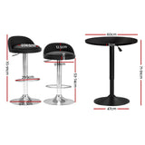 NNEDSZ Artiss Bar Table and Stools Set Dining Desk Kitchen Chairs Cafe Pub