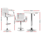 NNEDSZ Artiss Bar Table and Stools Set Dining Desk Kitchen Chairs Cafe Pub