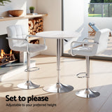 NNEDSZ Artiss Bar Table and Stools Set Dining Desk Kitchen Chairs Cafe Pub
