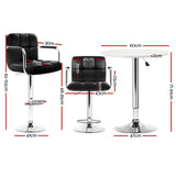 NNEDSZ Artiss Bar Table and Stools Set Dining Desk Kitchen Chairs Cafe Pub