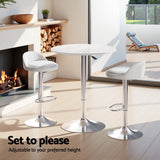 NNEDSZ Artiss Bar Table and Stools Set Dining Desk Kitchen Chairs Cafe Pub