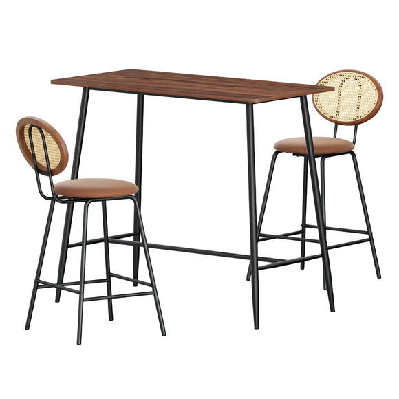 NNEDSZ Artiss Bar Table Stools Set Dining Desk Industrial Kitchen Chairs Cafe Pub