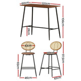 NNEDSZ Artiss Bar Table Stools Set Dining Desk Industrial Kitchen Chairs Cafe Pub