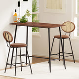 NNEDSZ Artiss Bar Table Stools Set Dining Desk Industrial Kitchen Chairs Cafe Pub