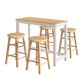 NNEDSZ Artiss Bar Table and Stools Set Dining Desk Kitchen Chairs Cafe Pub