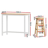 NNEDSZ Artiss Bar Table and Stools Set Dining Desk Kitchen Chairs Cafe Pub