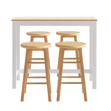NNEDSZ Artiss Bar Table and Stools Set Dining Desk Kitchen Chairs Cafe Pub