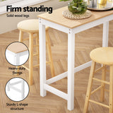 NNEDSZ Artiss Bar Table and Stools Set Dining Desk Kitchen Chairs Cafe Pub