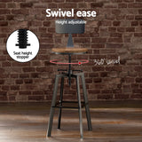 NNEDSZ Artiss Bar Table and Stools Set Dining Desk Industrial Kitchen Chairs Cafe Pub