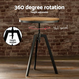 NNEDSZ Artiss Bar Table and Stools Set Dining Desk Industrial Kitchen Chairs Cafe Pub