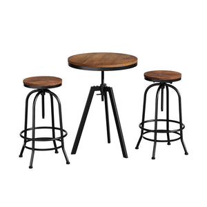 NNEDSZ Artiss Bar Table Stools Set Dining Desk Industrial Kitchen Chairs Cafe Pub