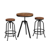 NNEDSZ Artiss Bar Table Stools Set Dining Desk Industrial Kitchen Chairs Cafe Pub