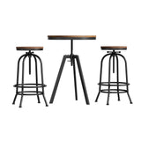 NNEDSZ Artiss Bar Table Stools Set Dining Desk Industrial Kitchen Chairs Cafe Pub