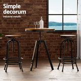NNEDSZ Artiss Bar Table Stools Set Dining Desk Industrial Kitchen Chairs Cafe Pub