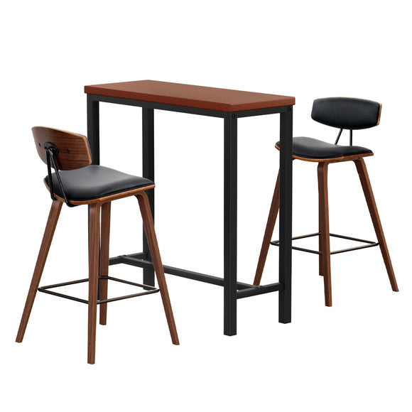 NNEDSZ Artiss Bar Table and Stools Set Dining Desk Kitchen Chairs Cafe Pub