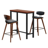 NNEDSZ Artiss Bar Table and Stools Set Dining Desk Kitchen Chairs Cafe Pub
