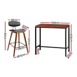 NNEDSZ Artiss Bar Table and Stools Set Dining Desk Kitchen Chairs Cafe Pub