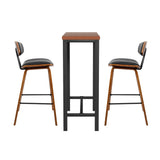 NNEDSZ Artiss Bar Table and Stools Set Dining Desk Kitchen Chairs Cafe Pub