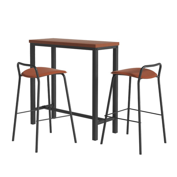 NNEDSZ Artiss Bar Table and Stools Set Dining Desk Kitchen Chairs Cafe Pub