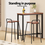 NNEDSZ Artiss Bar Table and Stools Set Dining Desk Kitchen Chairs Cafe Pub
