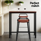 NNEDSZ Artiss Bar Table and Stools Set Dining Desk Kitchen Chairs Cafe Pub