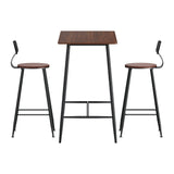 NNEDSZ Artiss Bar Table and Stools Set Dining Desk Kitchen Chairs Cafe Pub