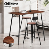 NNEDSZ Artiss Bar Table and Stools Set Dining Desk Kitchen Chairs Cafe Pub