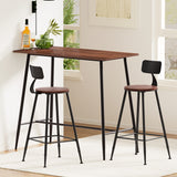 NNEDSZ Artiss Bar Table and Stools Set Dining Desk Kitchen Chairs Cafe Pub