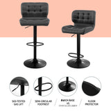 NNEDSZ Artiss 4x Bar Stools Gas Lift Leather Padded Grey