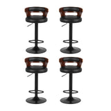 NNEDSZ Artiss 4x Bar Stools Gas Lift Faux Leather