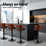 NNEDSZ Artiss 4x Bar Stools Gas Lift Faux Leather