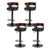 NNEDSZ Artiss 4x Bar Stools Gas Lift Faux Leather