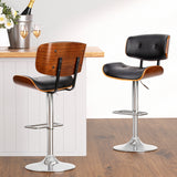 NNEDSZ Artiss 4x Bar Stools Gas Lift Leather Black