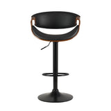 NNEDSZ Artiss 2x Bar Stools Gas Lift Leather w/Armrest