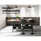 NNEDSZ Artiss 2x Bar Stools Gas Lift Leather w/Armrest