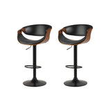 NNEDSZ Artiss 2x Bar Stools Gas Lift Leather w/Armrest