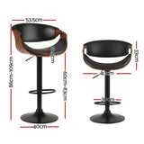 NNEDSZ Artiss 4x Bar Stools Gas Lift Leather w/Armrest