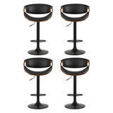 NNEDSZ Artiss 4x Bar Stools Gas Lift Leather w/Armrest