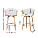 NNEDSZ Artiss 4x Bar Stools Swivel Leather Chairs Wooden