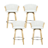 NNEDSZ Artiss 4x Bar Stools Swivel Leather Chairs Wooden