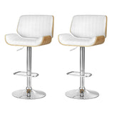 NNEDSZ 2x Bar Stools Adjustable Leather Chairs