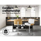 NNEDSZ 2x Bar Stools Adjustable Leather Chairs