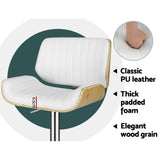 NNEDSZ 2x Bar Stools Adjustable Leather Chairs