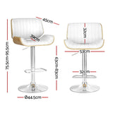 NNEDSZ Artiss 4x Bar Stools Adjustable Leather Chairs