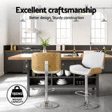 NNEDSZ Artiss 4x Bar Stools Adjustable Leather Chairs